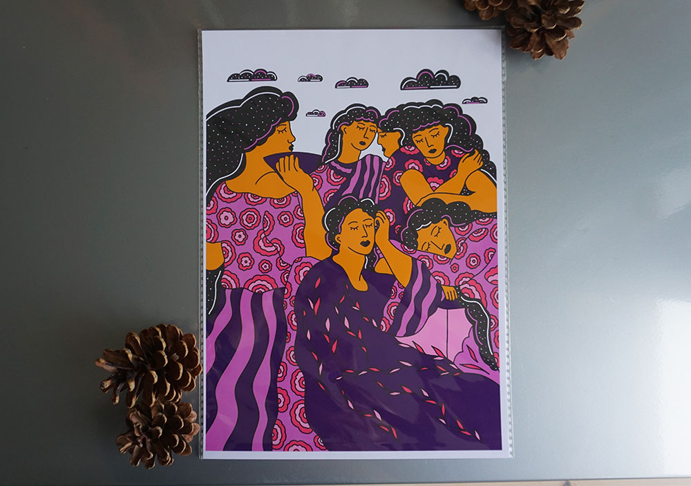 Illustration "Célébration" en format A4 - Le Monde de Mimi