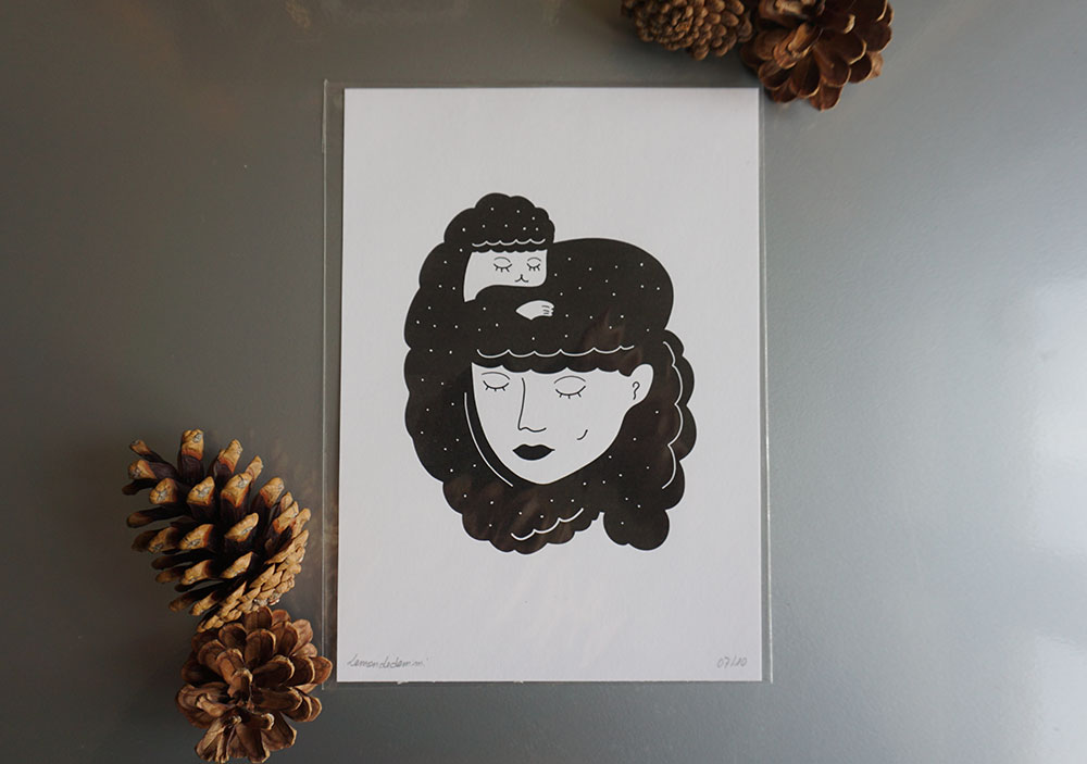 Illustration "Chapeau" en format A5 - Le Monde de Mimi