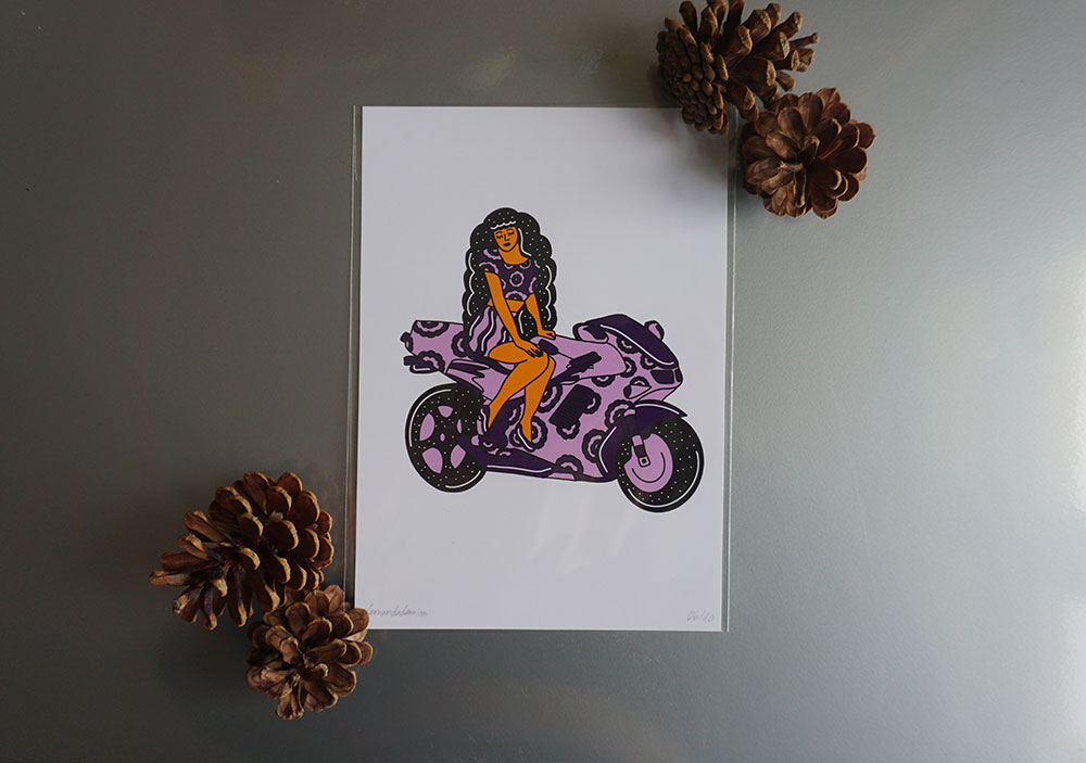 Illustration "Le voyage céleste" en format A5 - Le Monde de Mimi