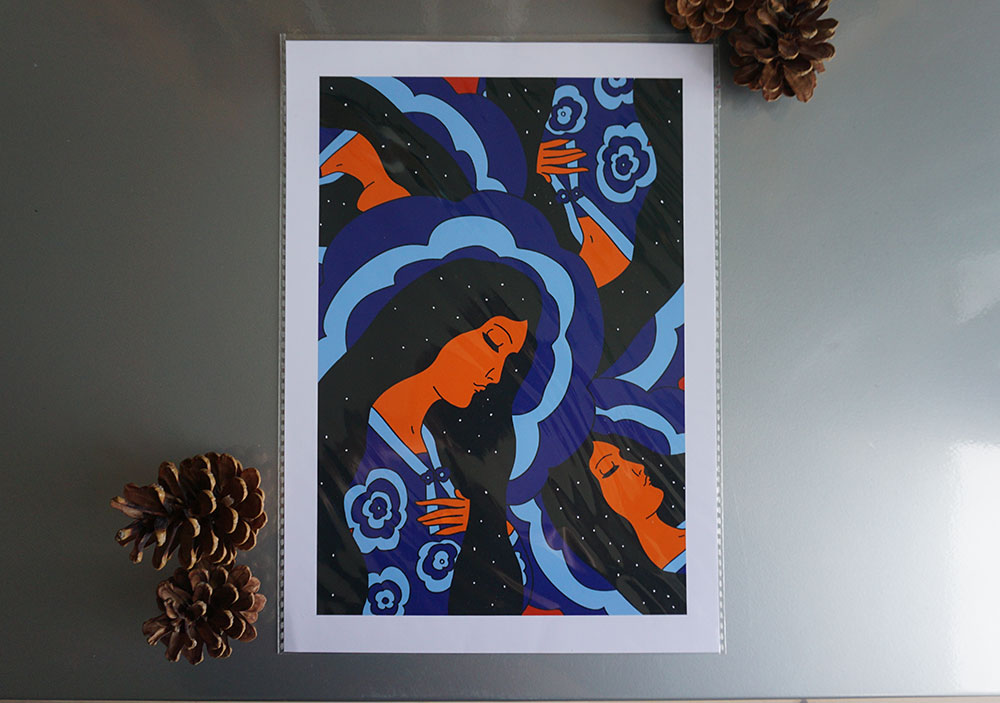 Illustration "Sérénité" en format A4 - Le Monde de Mimi