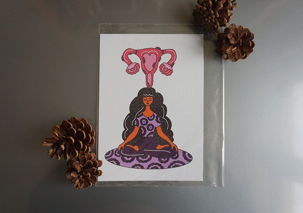 Illustration "Utérus" en format A5 - Le Monde de Mimi